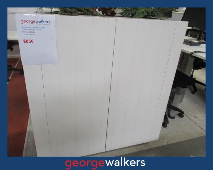 PR6431 White Office Planter Storage / Divider - George Walkers Office Furniture Megastore