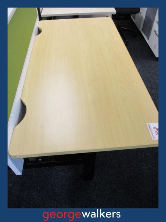 PR3535 - Maple Straight Desk - George Walkers Office Furniture Megastore