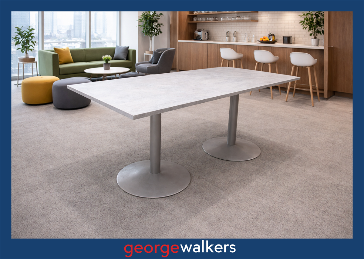 PR6571 Concrete Pattern Bar Leaner Height Meeting Table
