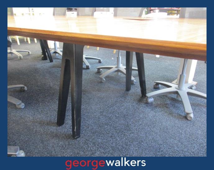 PR6509 Tawa Large 3.6M Boardroom Table & 10x Chairs - George Walkers Office Furniture Megastore