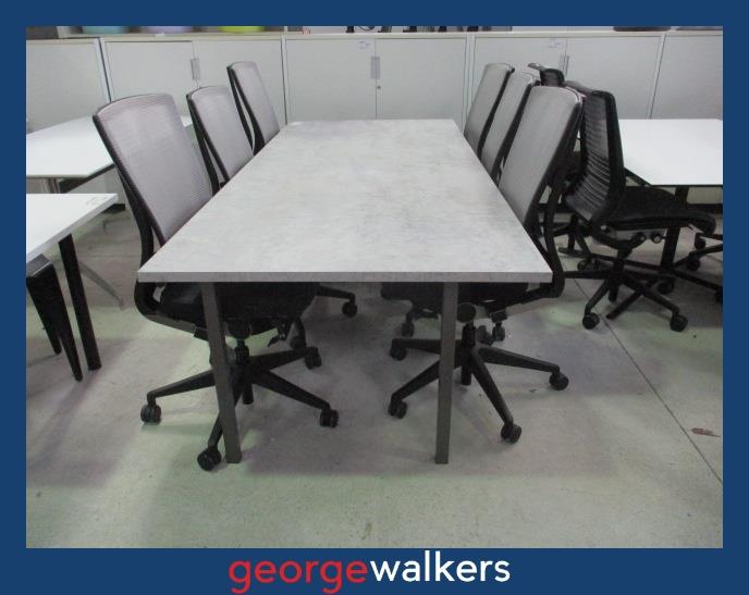 PR5953 Grey Meeting Table - George Walkers Office Furniture Megastore