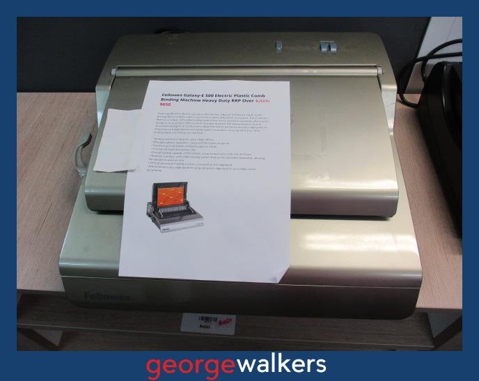 PR5810 Grey Fellowes Binding Machine - George Walkers Office Furniture Megastore