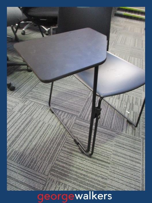 PR6751 Black ENEA Folding Tablet Arm - George Walkers Office Furniture Megastore