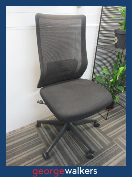 PR6462 Black Okamura Portone Office Chair RRP $1200 - George Walkers Office Furniture Megastore