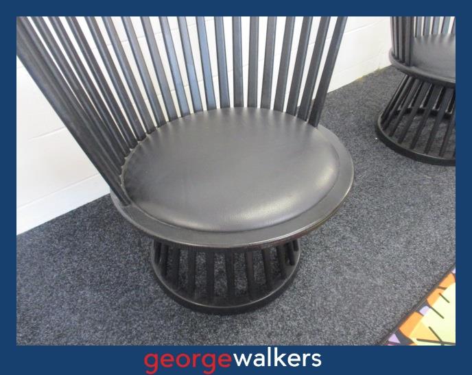 PR6510 Pair of Tom Dixon Black Fan Chairs - George Walkers Office Furniture Megastore