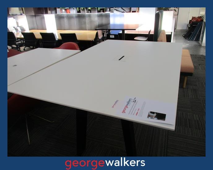BAR LEANER – HARROWS - MEETING TABLE – 2000MM - WHITE – PR6857 - George Walkers Office Furniture Megastore