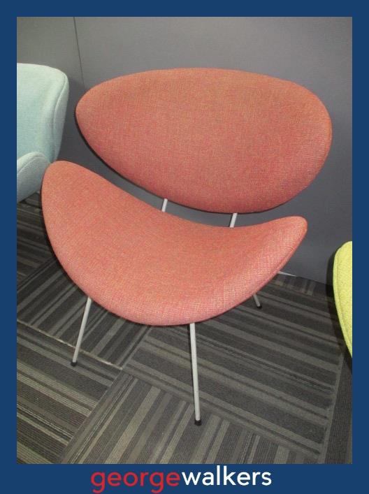 HB1R Red Anna D Designer Armchair - George Walkers Office Furniture Megastore