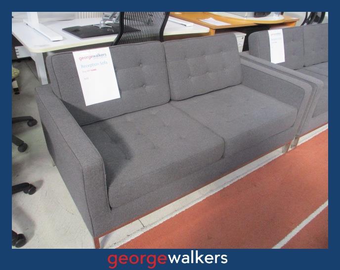 PR5836 Grey Couch - George Walkers Office Furniture Megastore