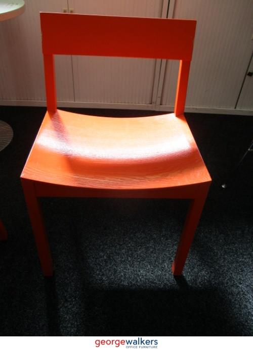 PR5787 Orange Wood Timber Chair - George Walkers Office Furniture Megastore