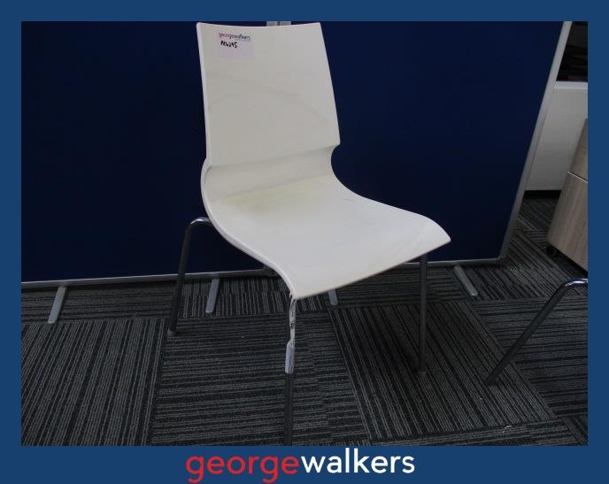 PR6295 White Ricciolina Chair - George Walkers Office Furniture Megastore