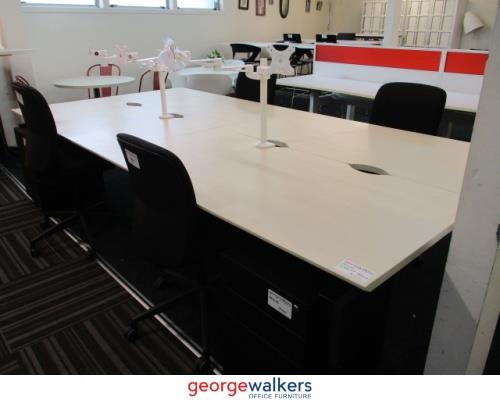 PR5642 - Ash Woodgrain Pod Station - George Walkers Office Furniture Megastore