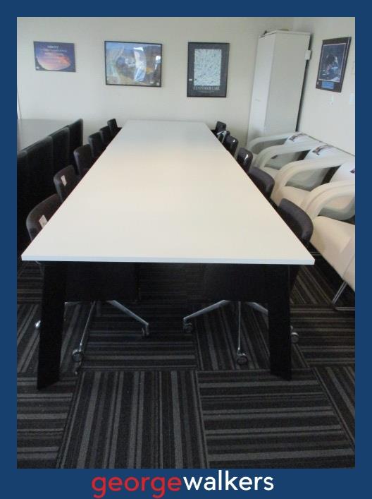 BOARDROOM TABLE – COMMERCIAL – WHITE – 5000 x 1200MM – PR6815