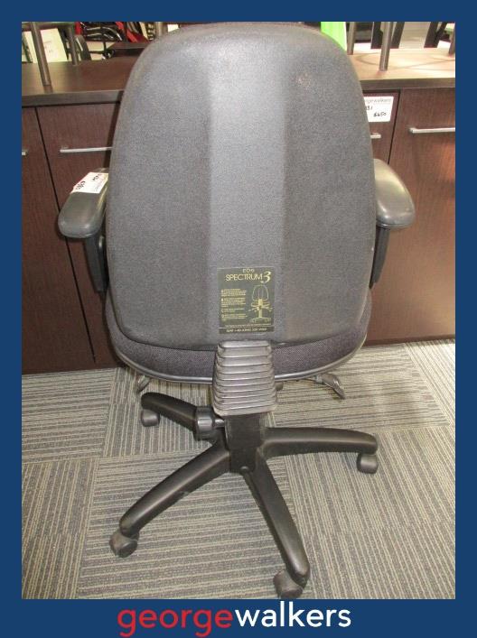 PR6361 Dark Grey Spectrum 3 Office Chair with Armrests Refurbished - George Walkers Office Furniture Megastore