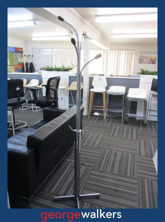 PR2021 - Chrome Coat Rack - George Walkers Office Furniture Megastore