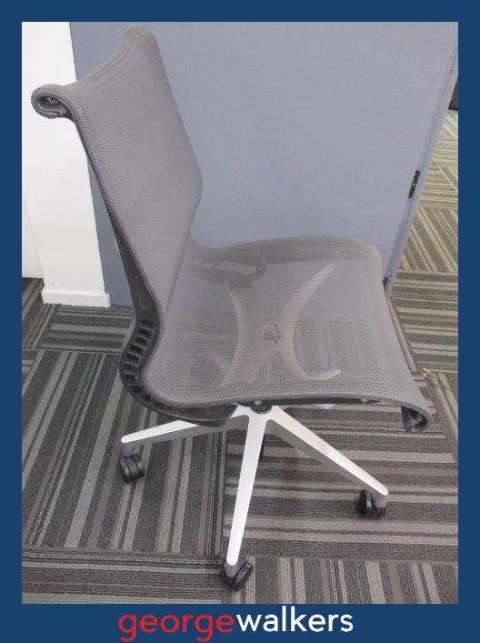 PR5697 - Grey Herman Miller Setu Meeting Chair - George Walkers Office Furniture Megastore
