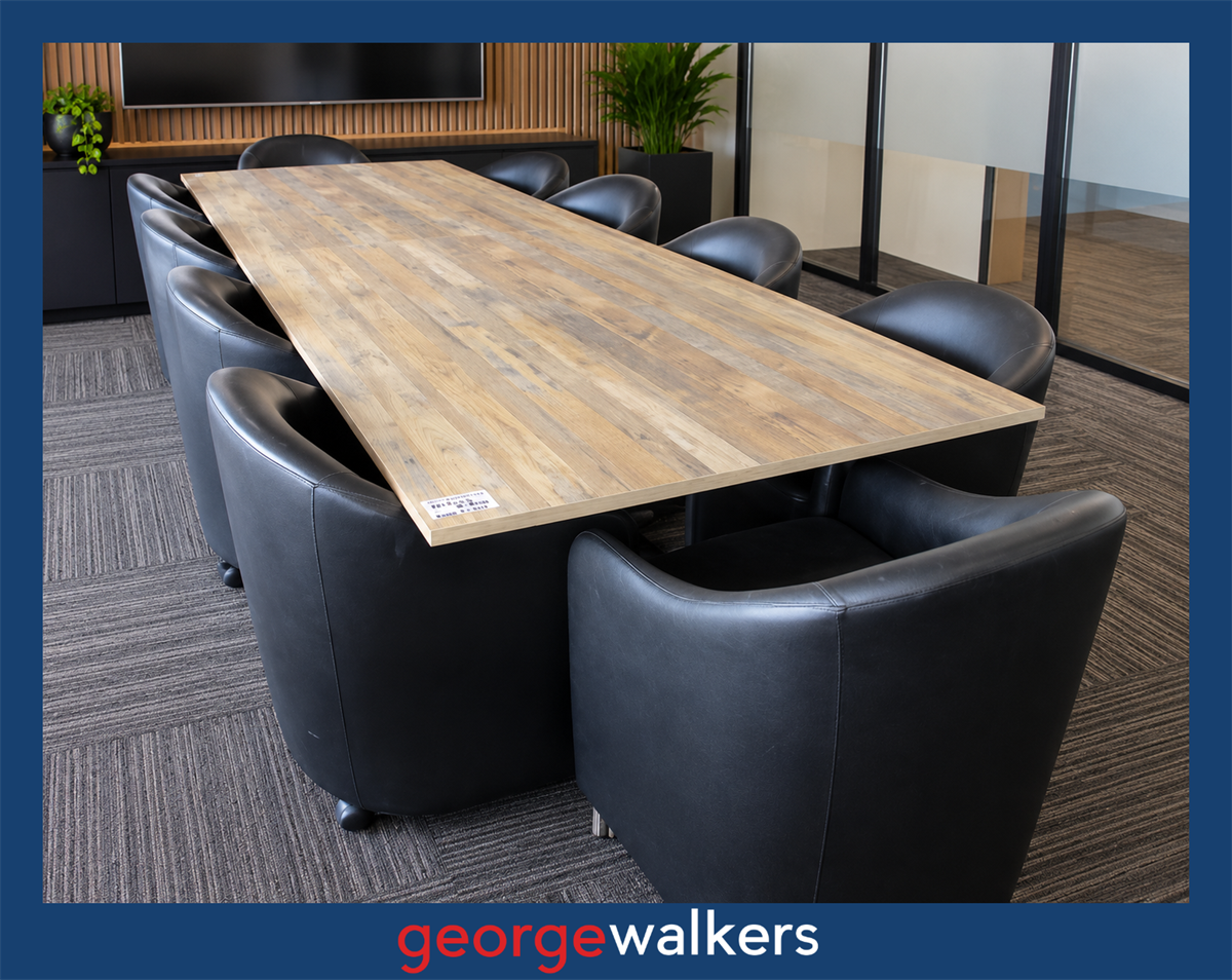 Boardroom table – Large meeting table – 3.66m – Salvaged plank – PR7022