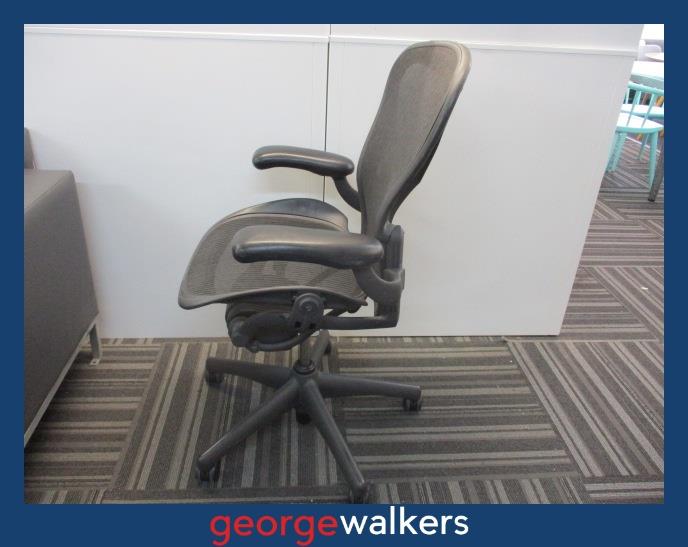 PR6117 Grey Herman Miller Aeron Office Chair (Size B) RRP $2500 - George Walkers Office Furniture Megastore