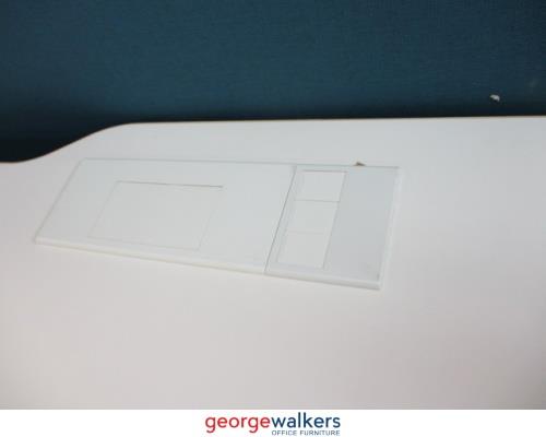 PR5799 White Zenith 2 Man Pod Desk - George Walkers Office Furniture Megastore