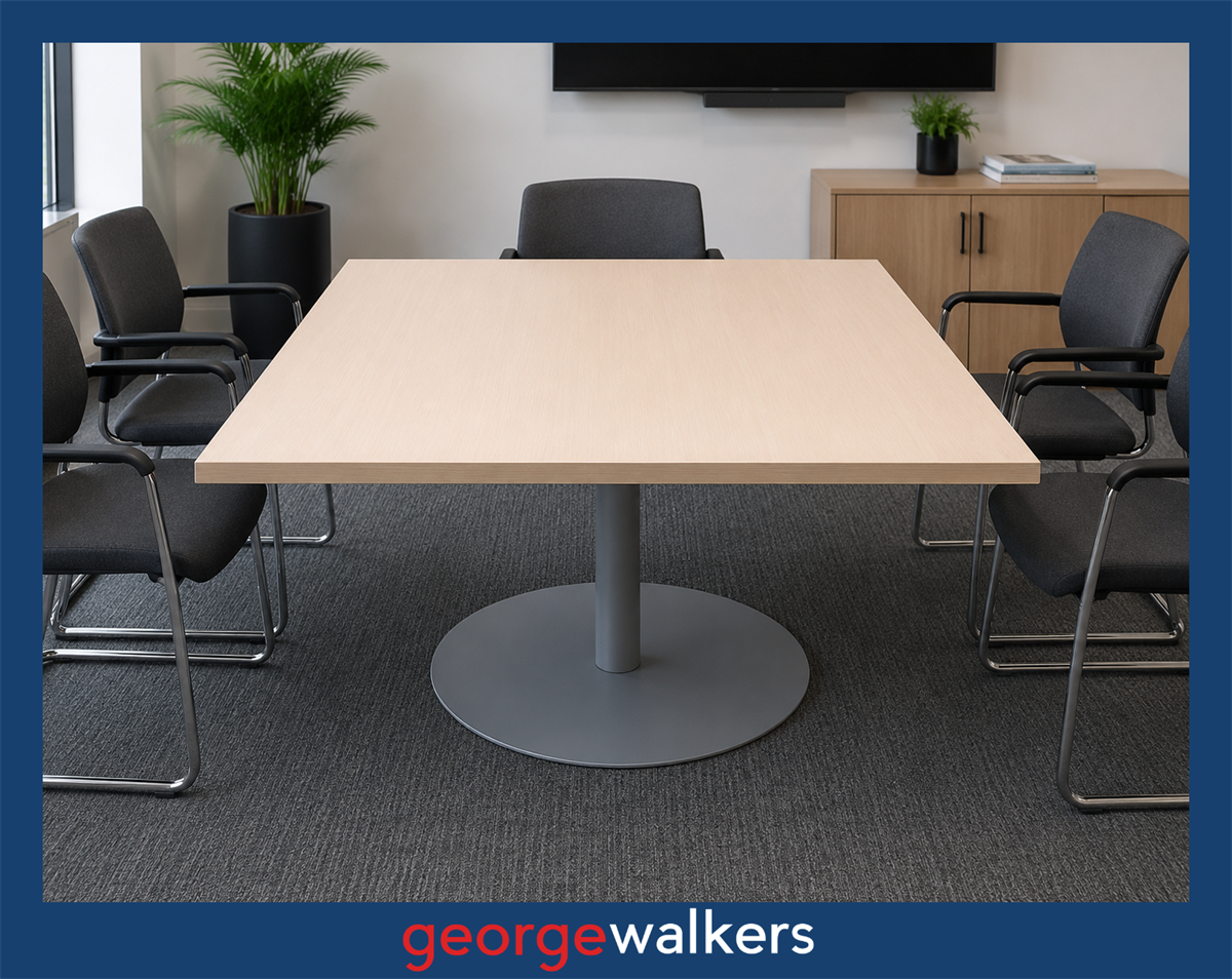 VL101 Maple Square Meeting Table 1M - George Walkers Office Furniture Megastore