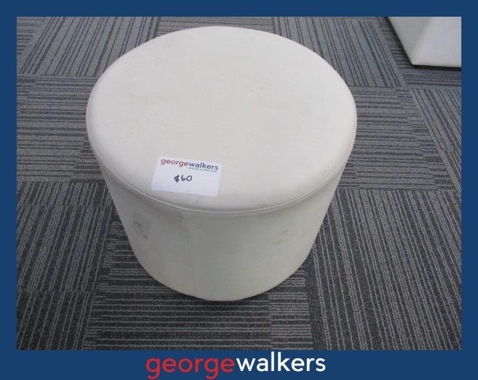 PR5959 White Ottoman - George Walkers Office Furniture Megastore