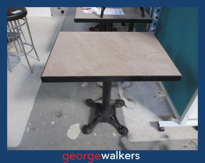 CAFE TABLE – STONE TILE TOP – INDUSTRIAL STYLE – PR6930