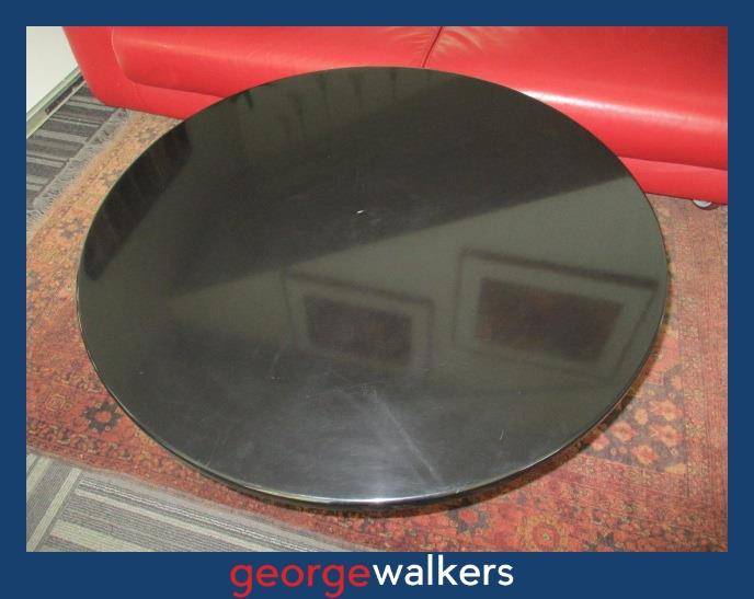 PR5698 - Black Gloss Round Table - George Walkers Office Furniture Megastore