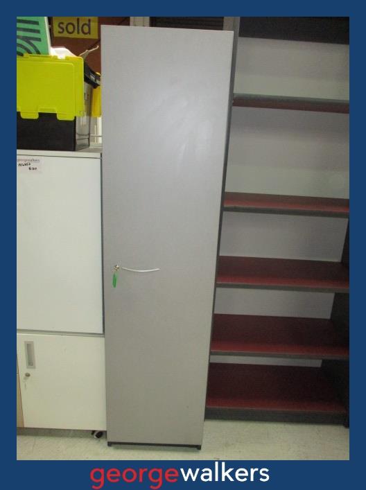 PR6382 Blue/Silver Melteca Lockable Single Door Storage Locker