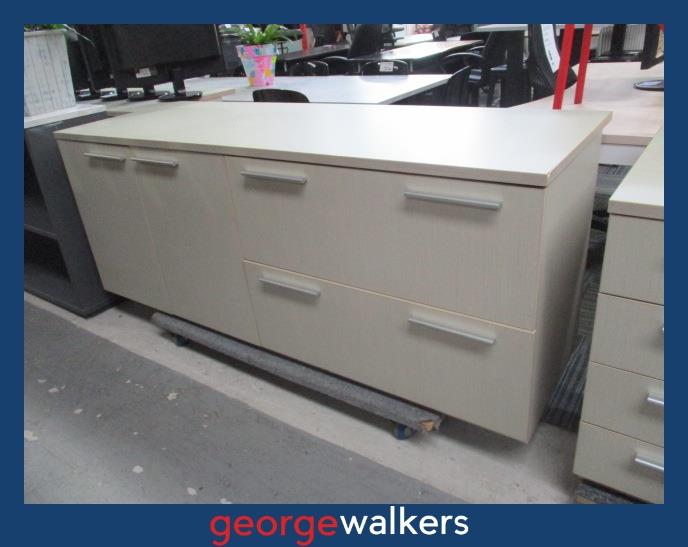 PR6604 Silver Strata Melteca Custom Credenza Storage