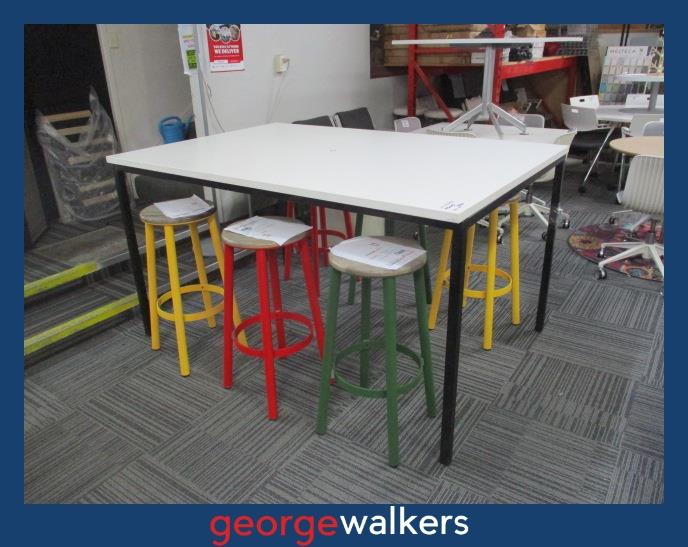 PR6643 White Bar Leaner Height Meeting Table 1800mm - George Walkers Office Furniture Megastore