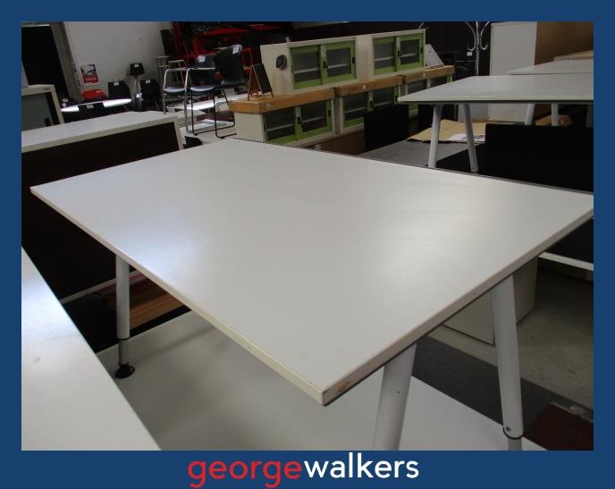 PR6336 White 1.4M Desk SALE PRICE - George Walkers Office Furniture Megastore