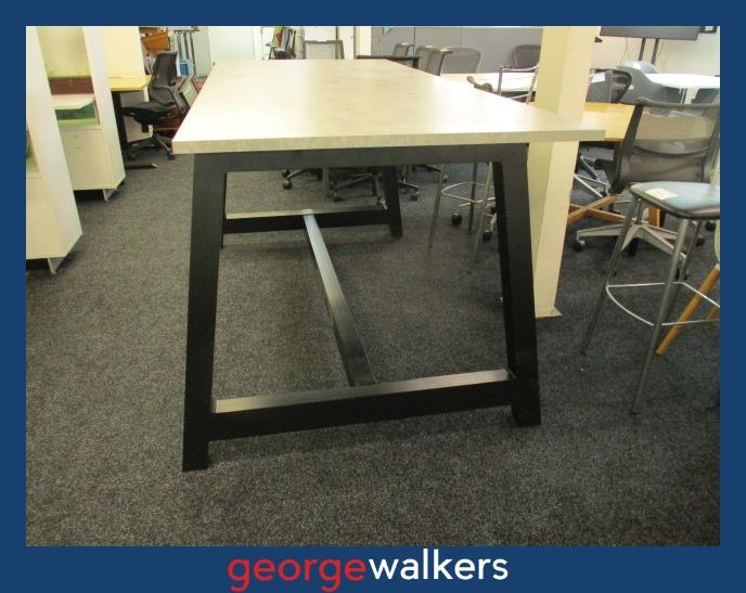 PR6187 Grey Melteca Bar Leaner Height Table - George Walkers Office Furniture Megastore