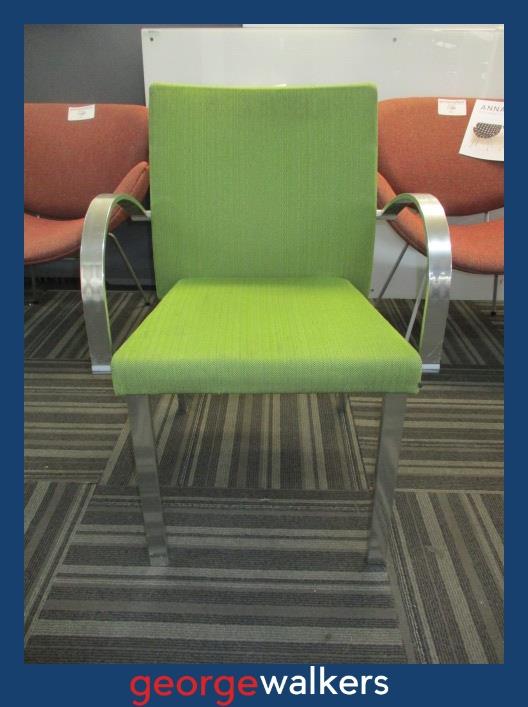 RECEPTION CHAIR – SEGIS BARTOLI DESIGNER – GREEN – RRP $700+ – PR6813