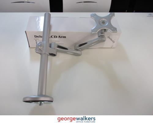 AB005 - Silver Single Monitor Arm - George Walkers Office Furniture Megastore