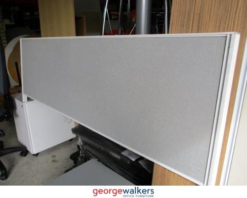 FE1827 - Grey Desk Mounted Partition - George Walkers Office Furniture Megastore