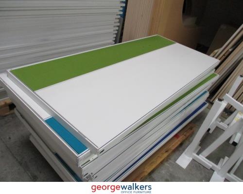 PR1908 - Mix Coloured Desk Mounted Partition - George Walkers Office Furniture Megastore