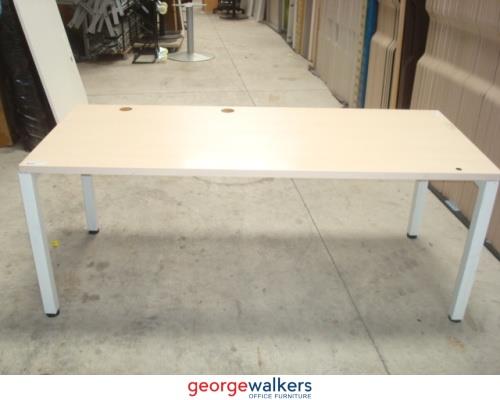 PR407 - Maple Straight Desk - George Walkers Office Furniture Megastore