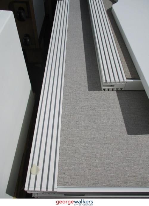 PR4079 - Grey Desk Mounted Partition - George Walkers Office Furniture Megastore