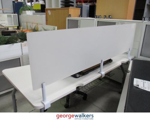 PR4624 - Perspex Desk Mounted Partition - George Walkers Office Furniture Megastore
