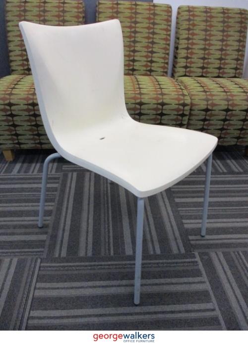 PR4769 - White Outdoor Chair - George Walkers Office Furniture Megastore