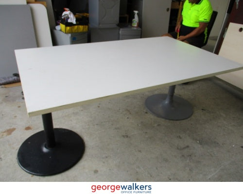 SM9 - White Meeting Table - George Walkers Office Furniture Megastore