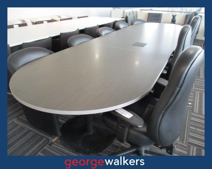 BOARDROOM TABLE – COMMERCIAL – SILVER/BROWN – 4200 x 1200MM – PR6816