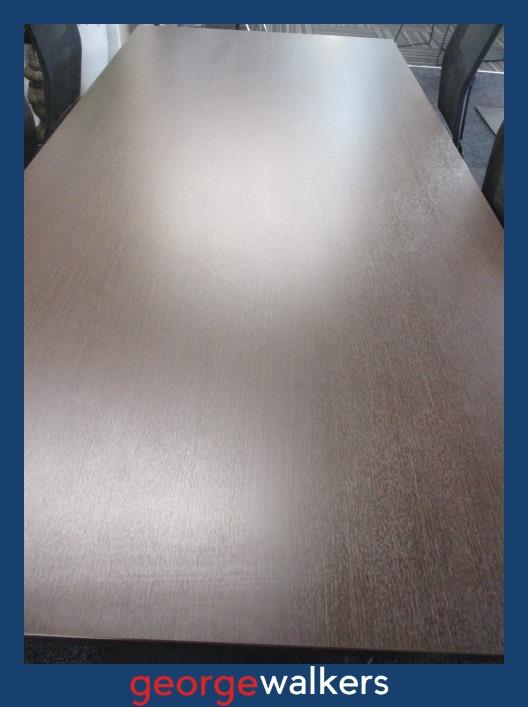 Boardroom table - Large meeting table - Chocolate woodgrain - 2.4m - PR7055