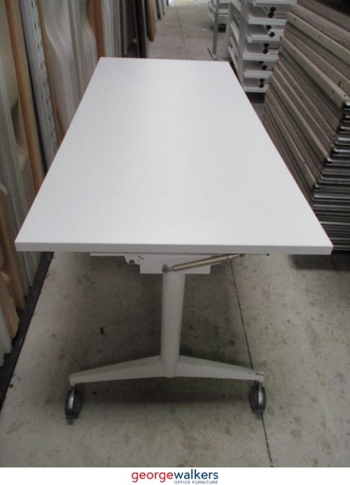PR5768 White Flip Table - George Walkers Office Furniture Megastore