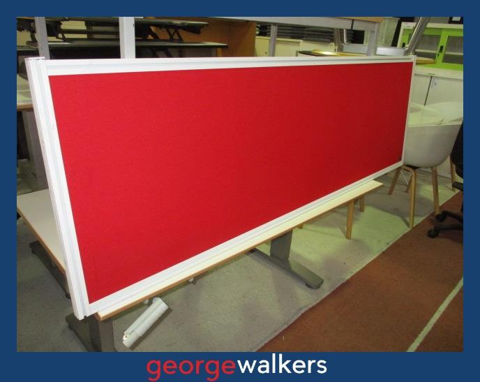PR5852 Red Desk Partitions - George Walkers Office Furniture Megastore