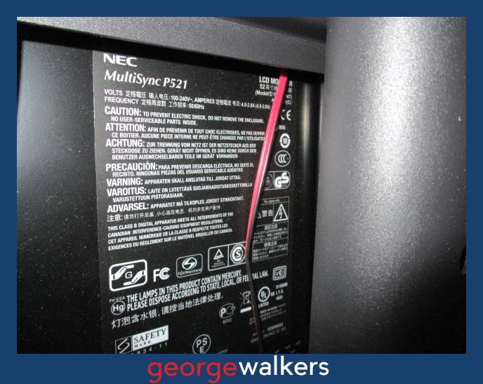 PR5962 Black NEC 55" Commercial Screen on Media Stand - George Walkers Office Furniture Megastore