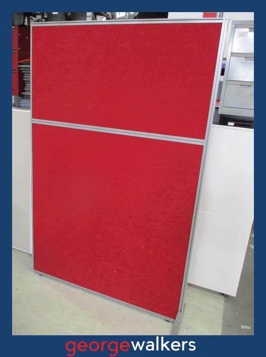 PR5275 - Red Free Standing Partition - George Walkers Office Furniture Megastore