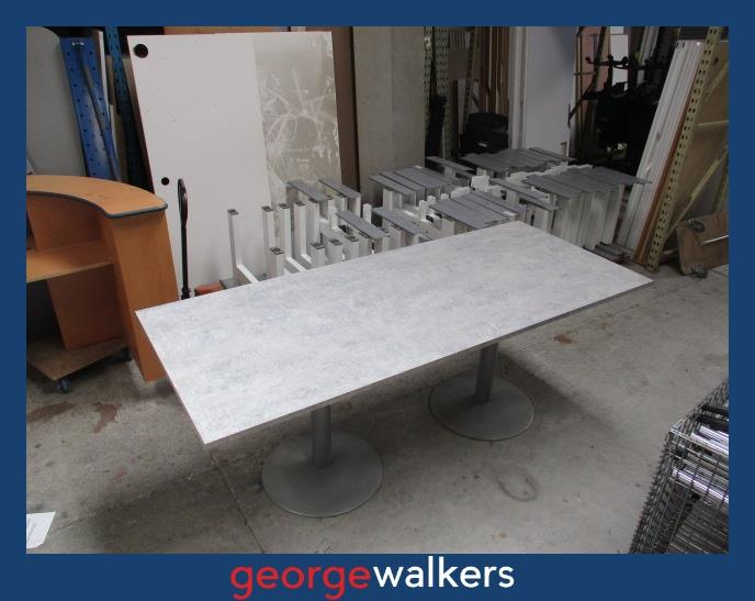 PR6571 Concrete Pattern Bar Leaner Height Meeting Table