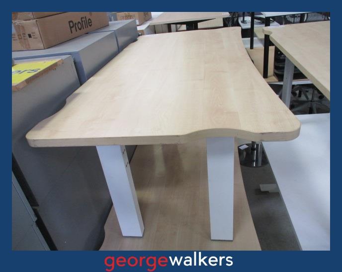 PR6315 Maple Melteca Desk 1.6M - Clearance - George Walkers Office Furniture Megastore