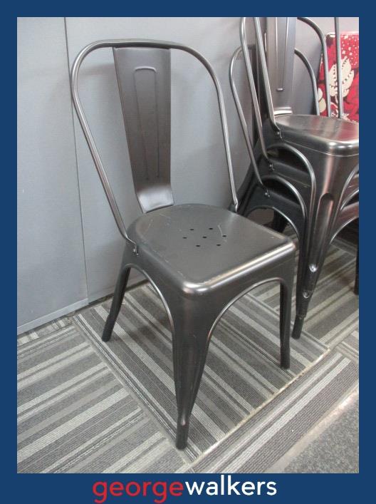 PR6567 Black Tolix Replica Industrial Chair - George Walkers Office Furniture Megastore