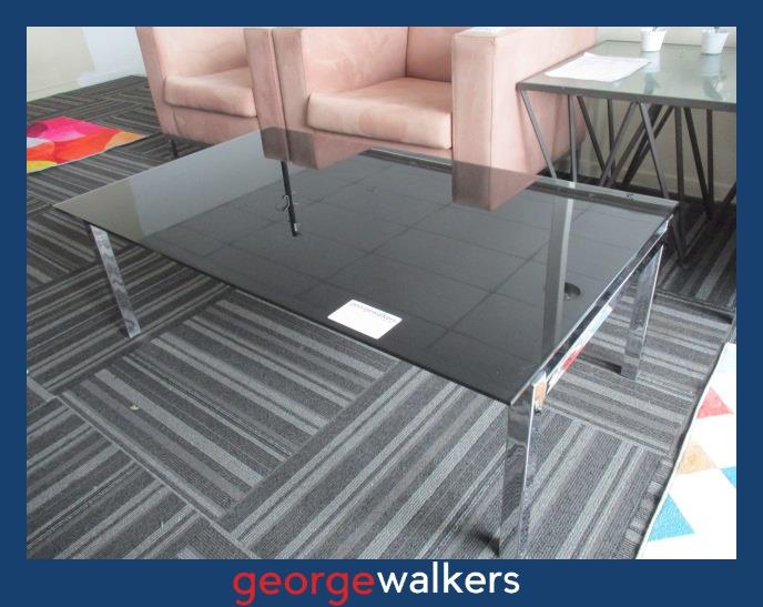 PR6303 Black Glass Coffee Table - George Walkers Office Furniture Megastore